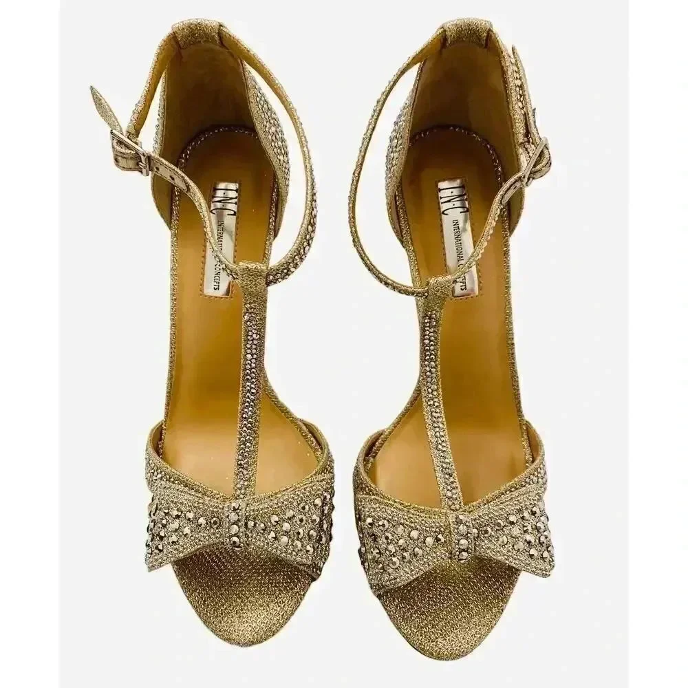 INC Crystal Open Toe with bow Sandals